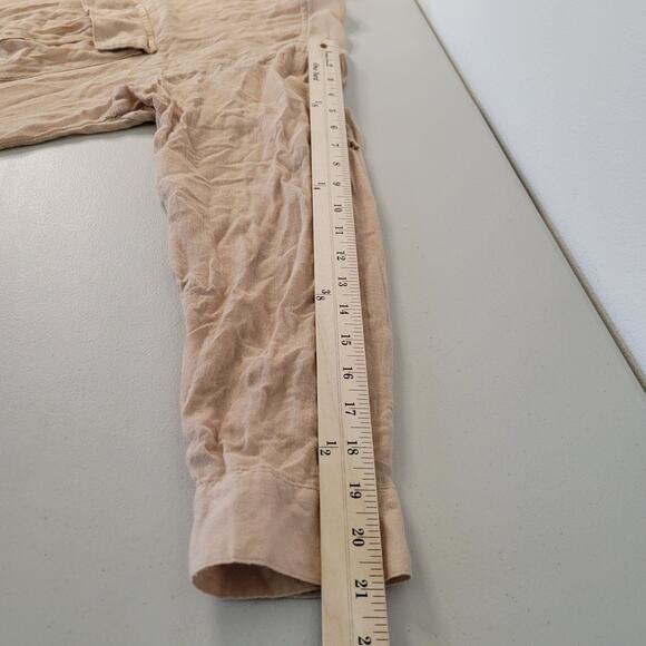 Free People Women's Tan Flowy Shirt Dress Women's M Wool Blend - Picture 11 of 13